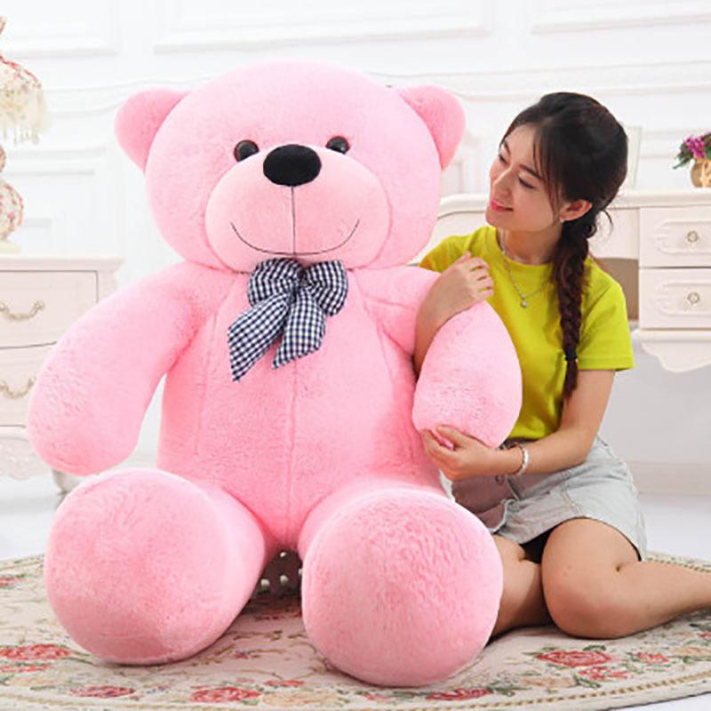 Big Human Size Filled Teddy Bear Giant Kids Doll Soft Pillow Plush Toy Stuffed Animal Cute Home Decoration Child Gift for Girls