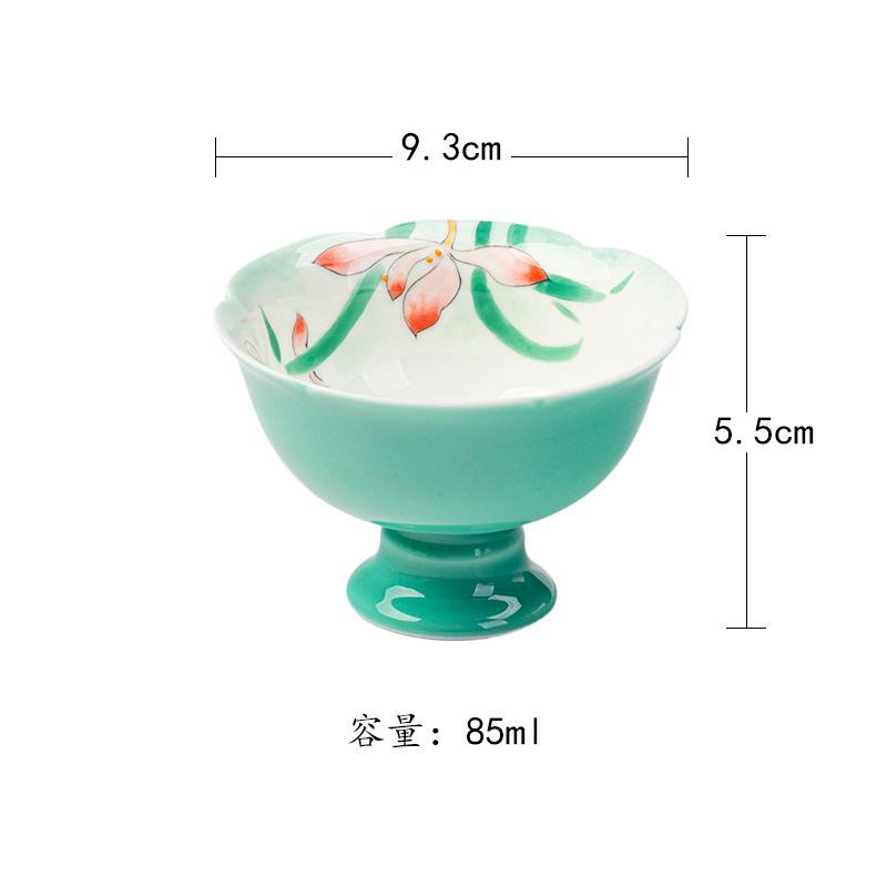 

2pc/lot Hand-painted Orchid Teacup Elegant Tea Bowl Set Of Cups Tea-tasting Personal Cup Chazhan Master Cups Drinkware 85ml As Your Choose