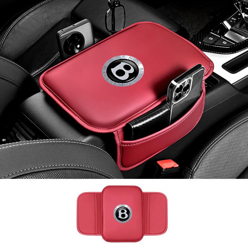 

Leather Armrest Protector Pad with Storage Bag for Car for New Bentley Flying Hurtling Spur Continental GT Bentayga Mulsanne
