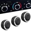 Xislet 3Pcs Tacoma AC Knobs Replacement Compatible With 2005-2015 Toyota Tacoma A/C Knobs Air Conditioner HVAC Heater Blower Fan Control Button