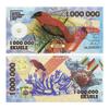 Billete conmemorativo de edición fantástica con temática de animales y pájaros raros, regalo de moneda de arte, moneda conmemorativa, 6 piezas