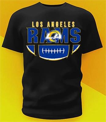 Los Angeles Rams Ball Distressed Shirt Sizes From Youth To Adult 6XL