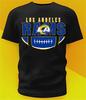 Los Angeles Rams Ball Distressed Shirt Sizes From Youth To Adult 6XL