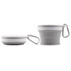 Leak Proof Silicone Drinking Cup with Carabiner Retractable Camping Cup Foldable Travel Mug  Sport