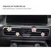 Car Peach Flower Daisy Flower Car Perfume Clip Car Aromatherapy Air Conditioner Fresh Interior Decoration Aromatizante Para Auto