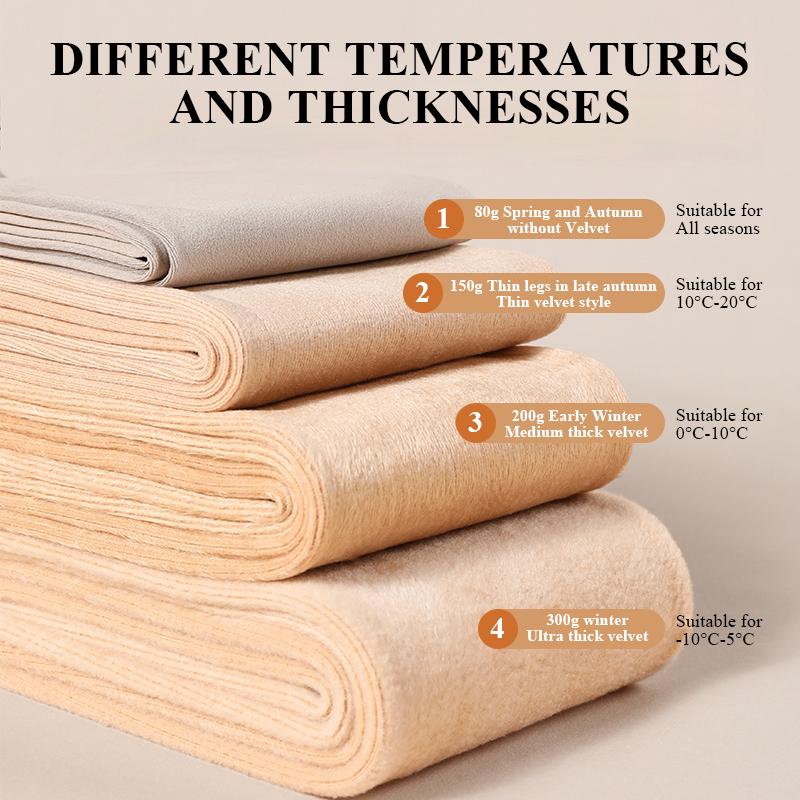 Kave Black Sexy Stockings Thermal Tights Woman Insulated Tights Legs Fake Translucent Warm Plush Elastic Tights Fit For 40-70Kg