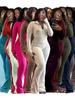 Spring/Summer 2025 Women's Sexy Two-Piece Set: Tight Long Sleeve Top and Bell Bottom Pants - Sporty and Casual