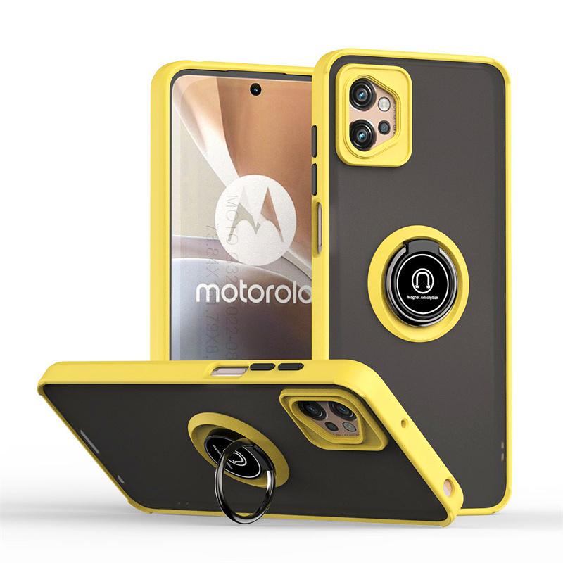 For Motorola Moto G32 Case Shockproof Armor Magnetic Ring Stand Phone Cases For Moto G32 G 32 MotoG32 Matte Hard PC Back Cover