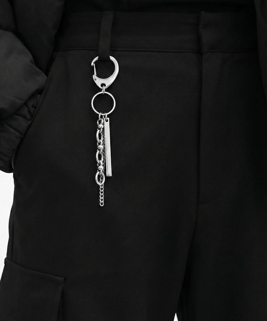 BASSCLEF Pants Chain Key Ring Surgical Steel Clef St Key Ring