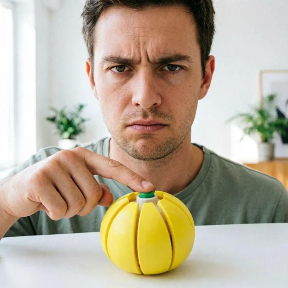 Squeezable Pumpkin Fidget Toy PLA Squeezable Fidget Toy Gifts Pumpkin Clicker Toy  for All Ages