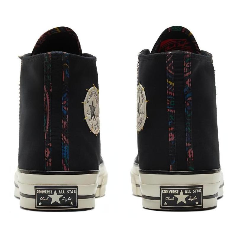 Converse 1970s Trendy Casual Ethnic High-Top Canvas Shoes Unisex Black
