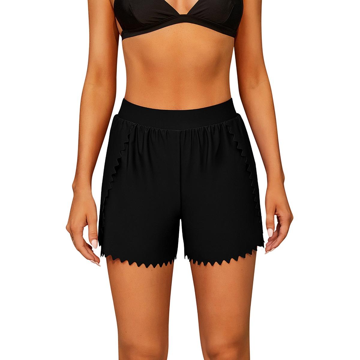 

Charmleaks Женские спортивные плавки Женские плавки бикини Шорты для мальчиков Закругленные края Узкие плавки Плавки Плавки Низ M чёрный