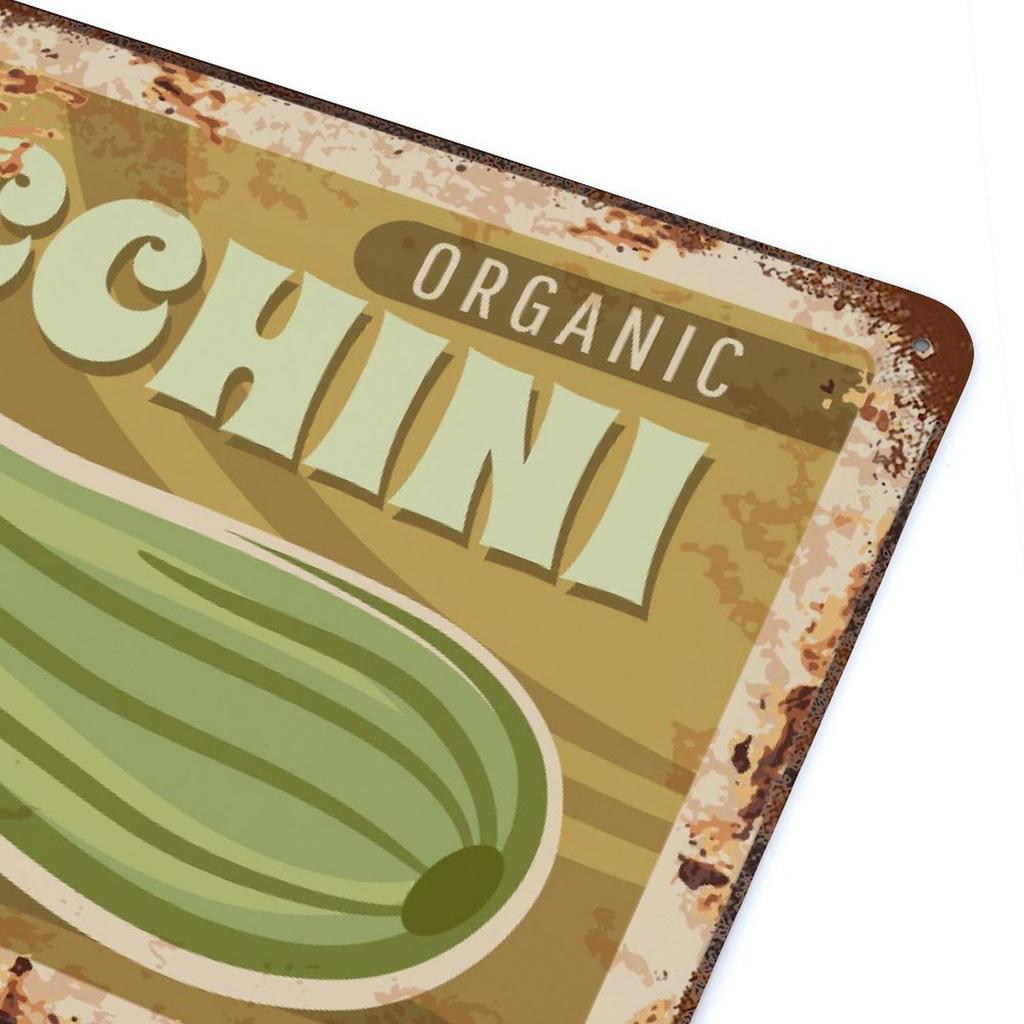 1-Pack retro rusty surface metal plaque, 20×30cm and 30×40cm, distressed décor for dining room, cafe or study