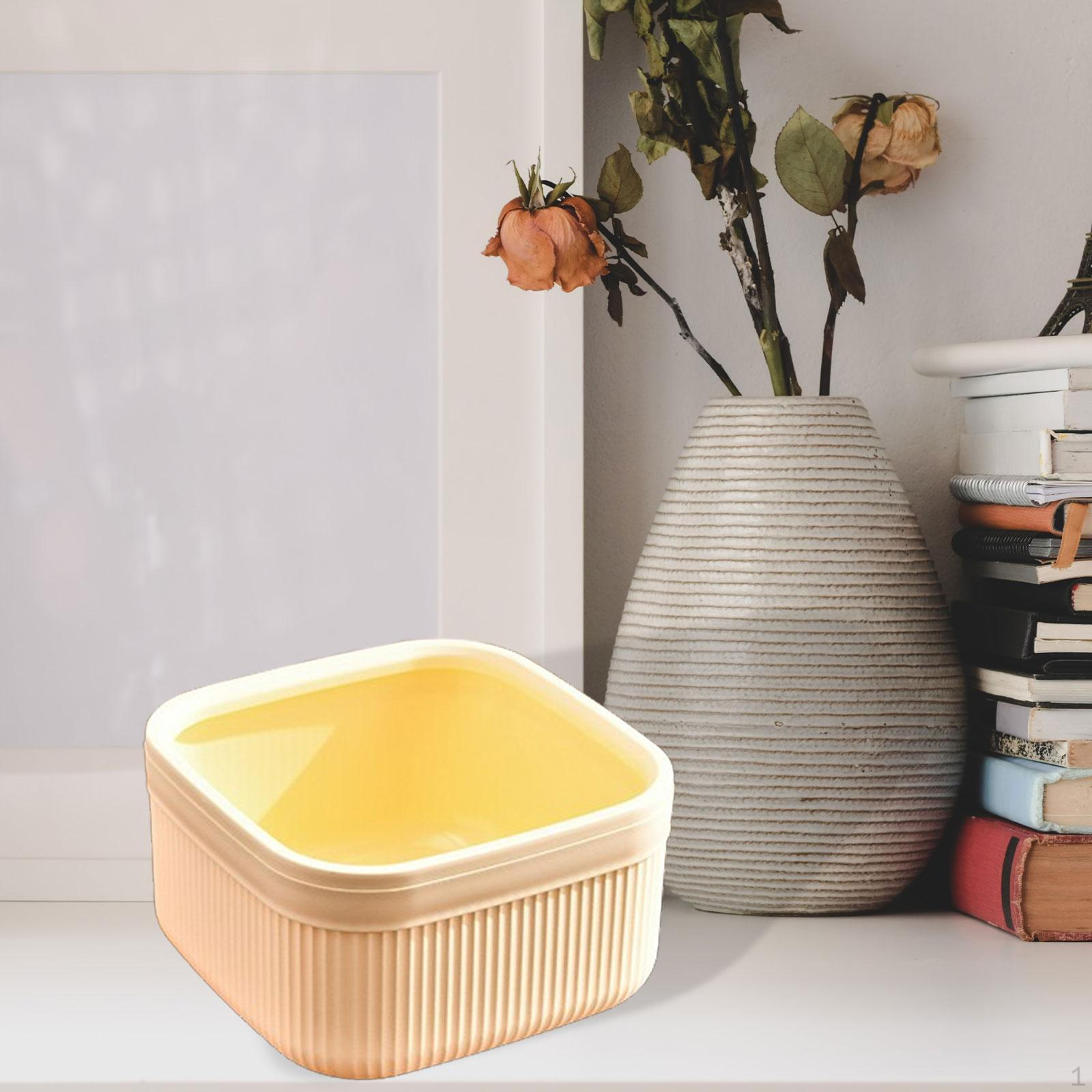 

Мини-мусорный бак, настольная корзина, портативная маленькая корзина для мусора с крышкой для спальни Yellow