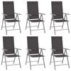VidaXL 7-Piece Garden Dining Set Table and Outdoor Dining Chairs Patio Furniture 3070636