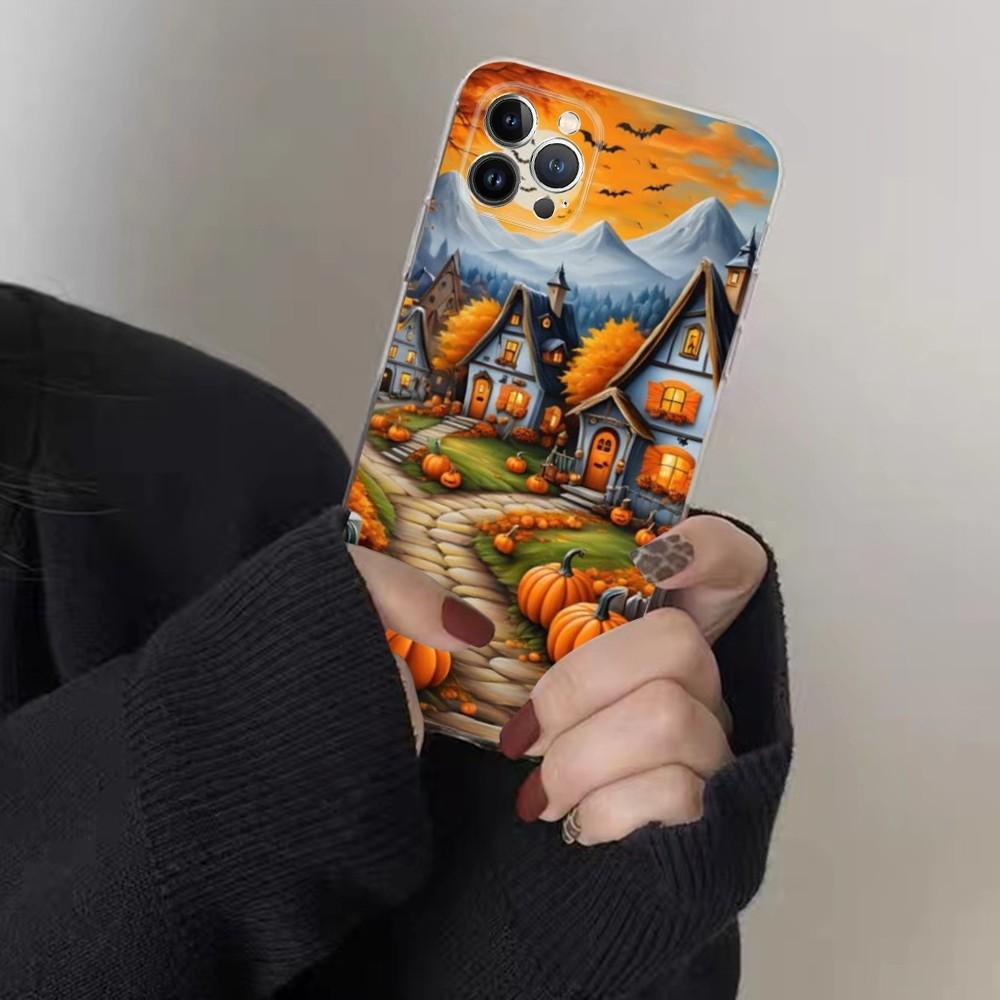 

Pumpkin Happy Fall Autumn Phone Case For IPhone 16 15 8 7 6 6S Plus X SE XR XS 14 11 12 13 Mini Pro Max Mobile Case iPhone 13pro max