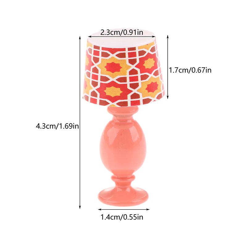 Miniature Desk Lamp Study Model Dollhouse Furniture Decoration Micro Scene Light Ornament 1:12 Dollhouse Pretend Play Toys