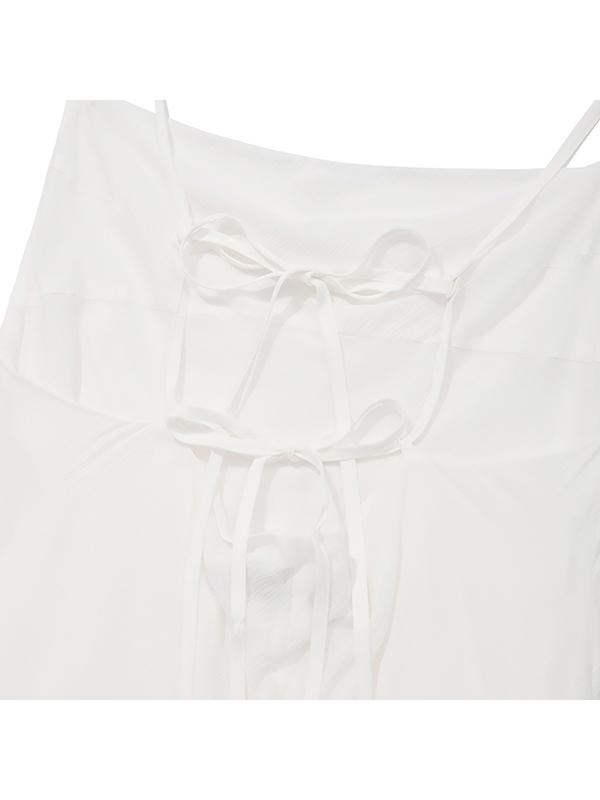 Kirsh Back-Point Maxi Sleeveless Dress [Ivory]