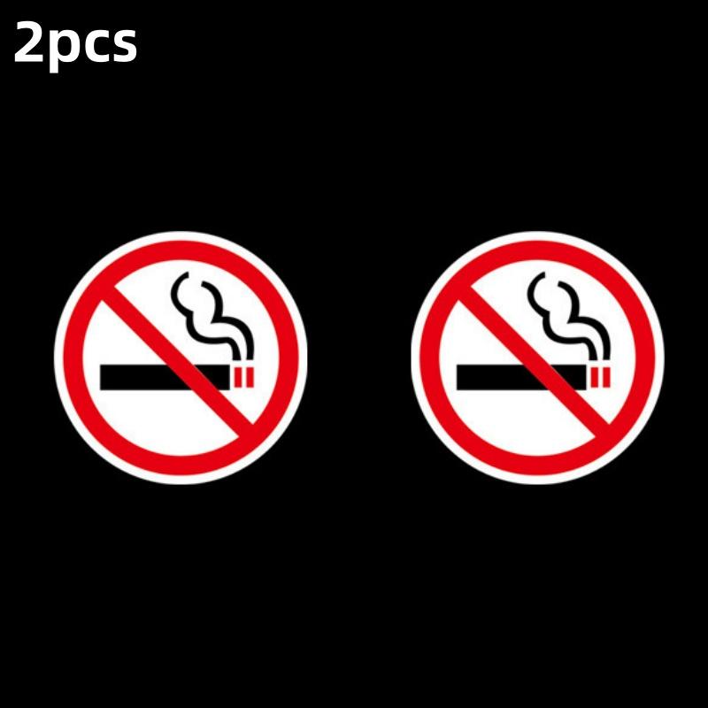 2/5pcsNo Smoking Sign Sticker Indoor Outdoor Office Coffee Shop Library Train No Smoking Adhesive Sticker