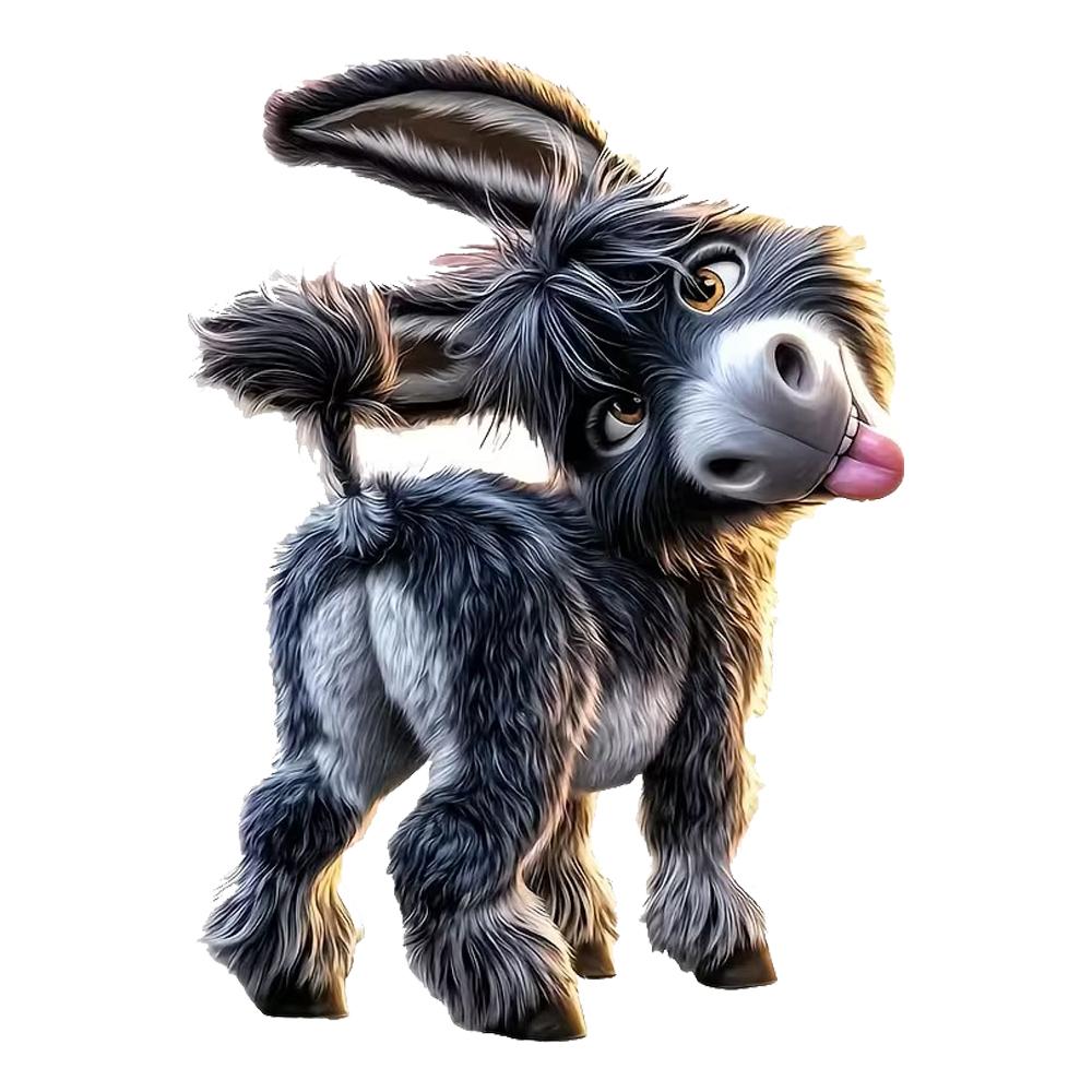 

QT2464#15cm Cute And Quirky Donkey Vinyl Stickers, Car Stickers, Suitable For Cars, Laptops, Motorcycles, Windows 15cm-longest side