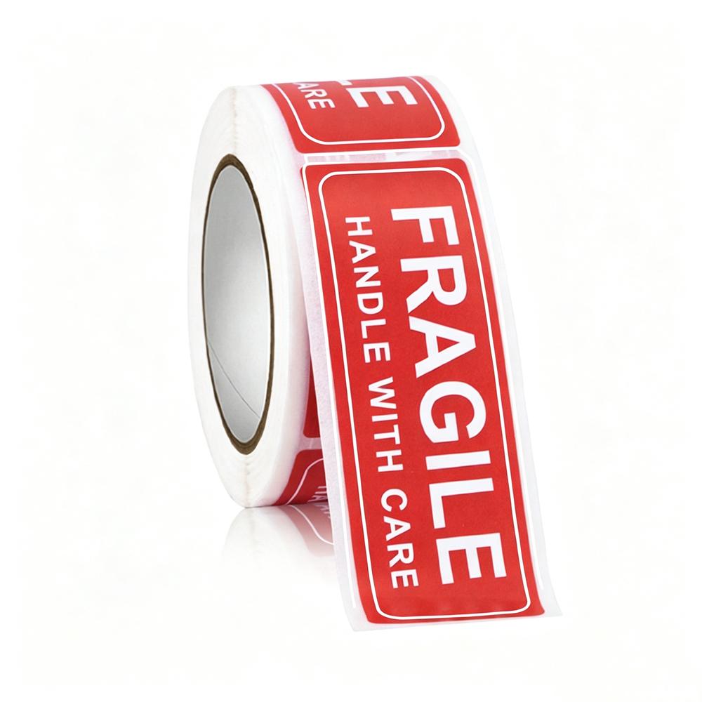 120-500Pcs Fragile Stickers Roll Handle With Care 2.5Cm*7.5Cm Shipping Label Packaging Remind Label Thank You Stickers