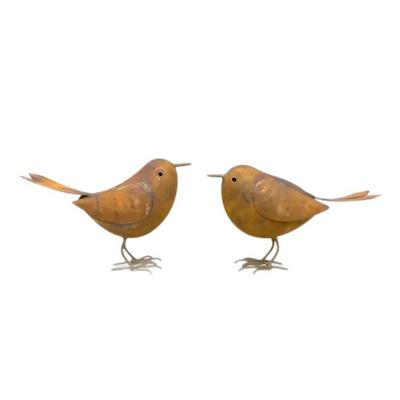 2Pcs Metal Bird Outdoor Garden Courtyard Simulation Animal Decoration Iron Decoration Bird Surprise Gift Decoration