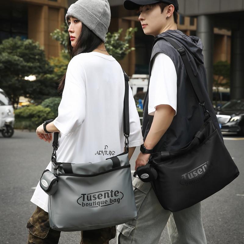 Women's Messenger Bag Letter Print Student's Large Capacity Shoulder Bag Men's Handbag