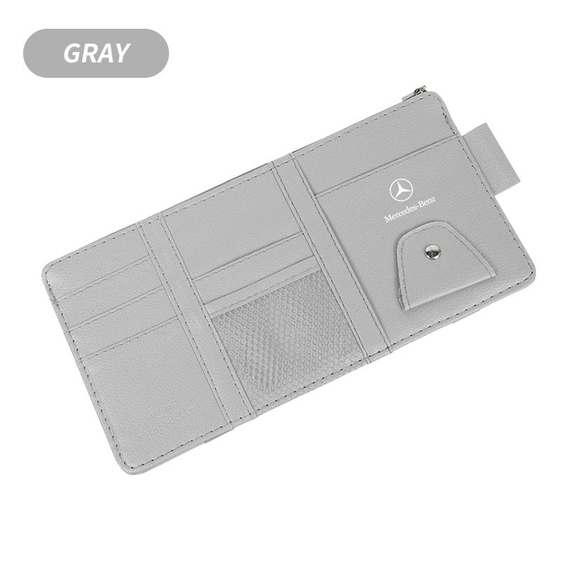 1pcs Sun Visor Point Type Multi-function Storage Bag For Mercedes Benz W211 W203 W204 W210 W124 AMG W202 CLA W212 W220 W205