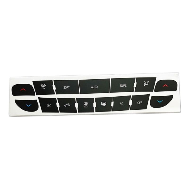 PVC Air Conditioner Button Cover AC Control Panel Repair Sticker for Vehicle Scratch Resistant Upgrades Interior Look