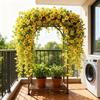 2Pcs Plastic Eucalyptus Fake Plant Decor Daisy Artificial Flowers Hanging Vines For Wedding Arch Home Garden Wall Decoration