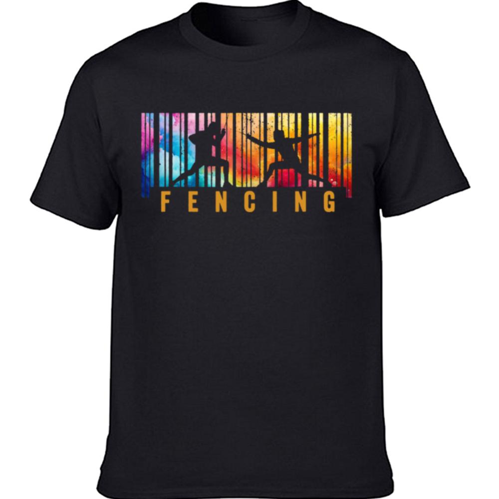 Fencing Vintage Retro 70S Funny Fencer Tshirts Unisex Womens Fashion Casual Tshirt 100 Cotton Loose Oversized T Shirt