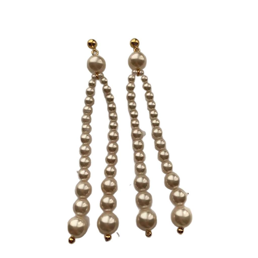 Classic Elegant Pearl Earrings Earrings Tassel Retro Exquisite Niche Premium Daily Light Luxury Versatile Earrings