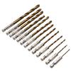 13PCS/SET 1.5-6.5MM HSS High Speed Steel for Titanium Coated 1/4 Hex Shank Drill