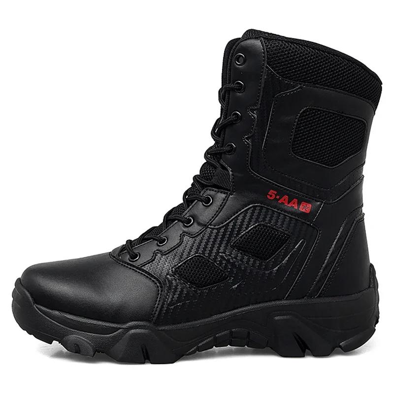 Men Shoes Winter Men Combat Tactical Boots 2026 Ankle Work Safety Shoes Special Force Army Boots Male Waterproof Motorcycle Shoe