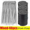 Metal Garden Stakes U Shape Landscape Staples Ground Nails Heavy Duty Fence Film Tents Securing Pegs Sod Pins Outdoor Gardening