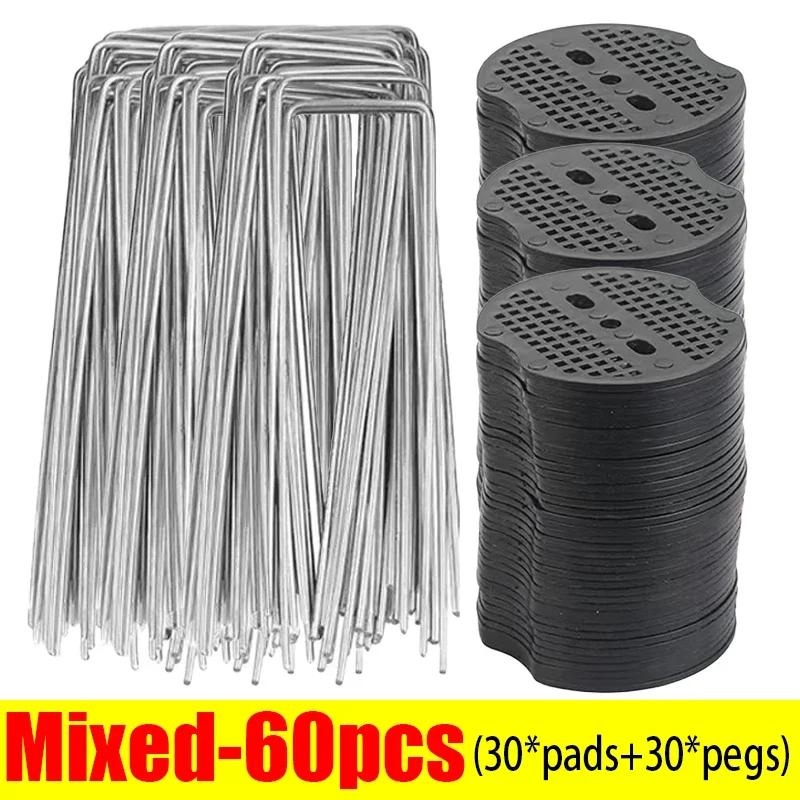 Metal Garden Stakes U Shape Landscape Staples Ground Nails Heavy Duty Fence Film Tents Securing Pegs Sod Pins Outdoor Gardening