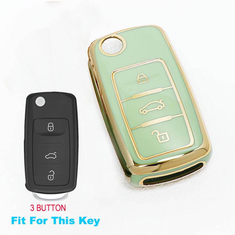 Fashion Tpu Car Key Case Full Cover Protection Shell Bag For Vw Volkswagen Polo Tiguan Passat Golf Jetta Lavida Skoda Octavia