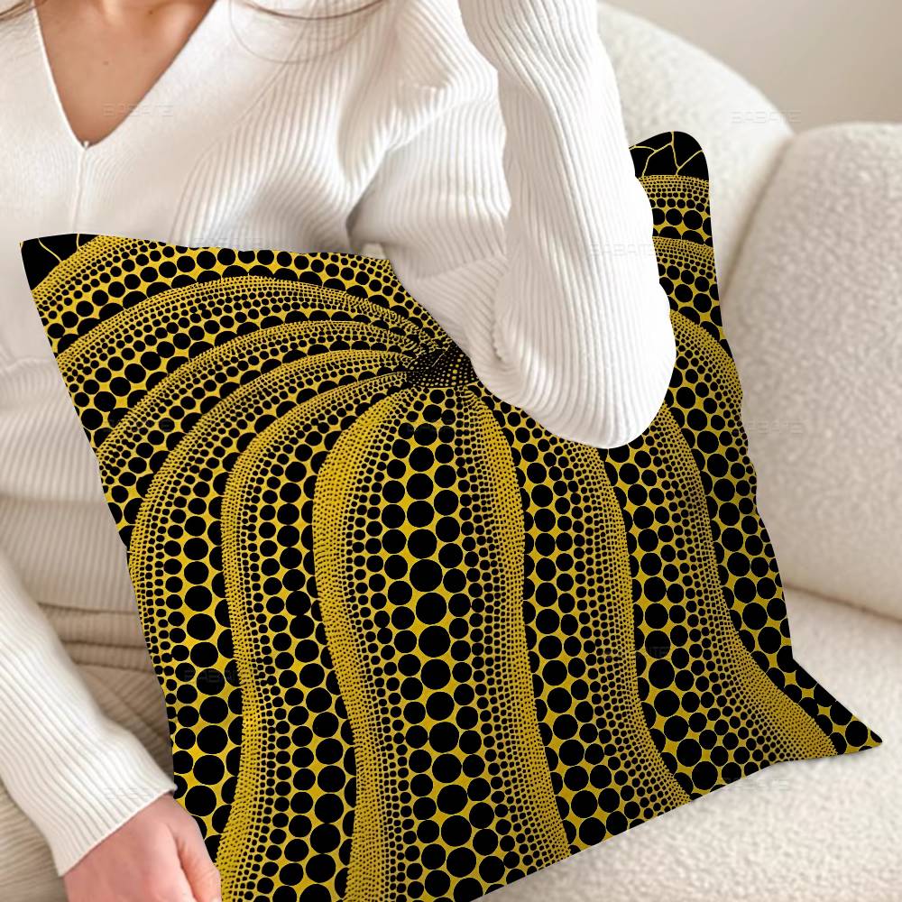 K-Kusama Y-Yayoi Art Cushion Cover Polyester Sofa Cushions Decorative Throw Pillows Home Decoration Pillowcover