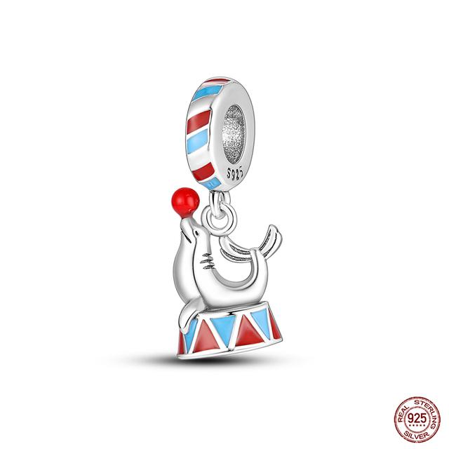 New 925 Sterling Silver Red Color Series Heart Shape Charms Beads Lucky Jewelry Gifts