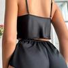 Pijamale populare cu bretele stil i n s, set de vară subțire, sexy, cu vestă și pantaloni scurți, set din două piese