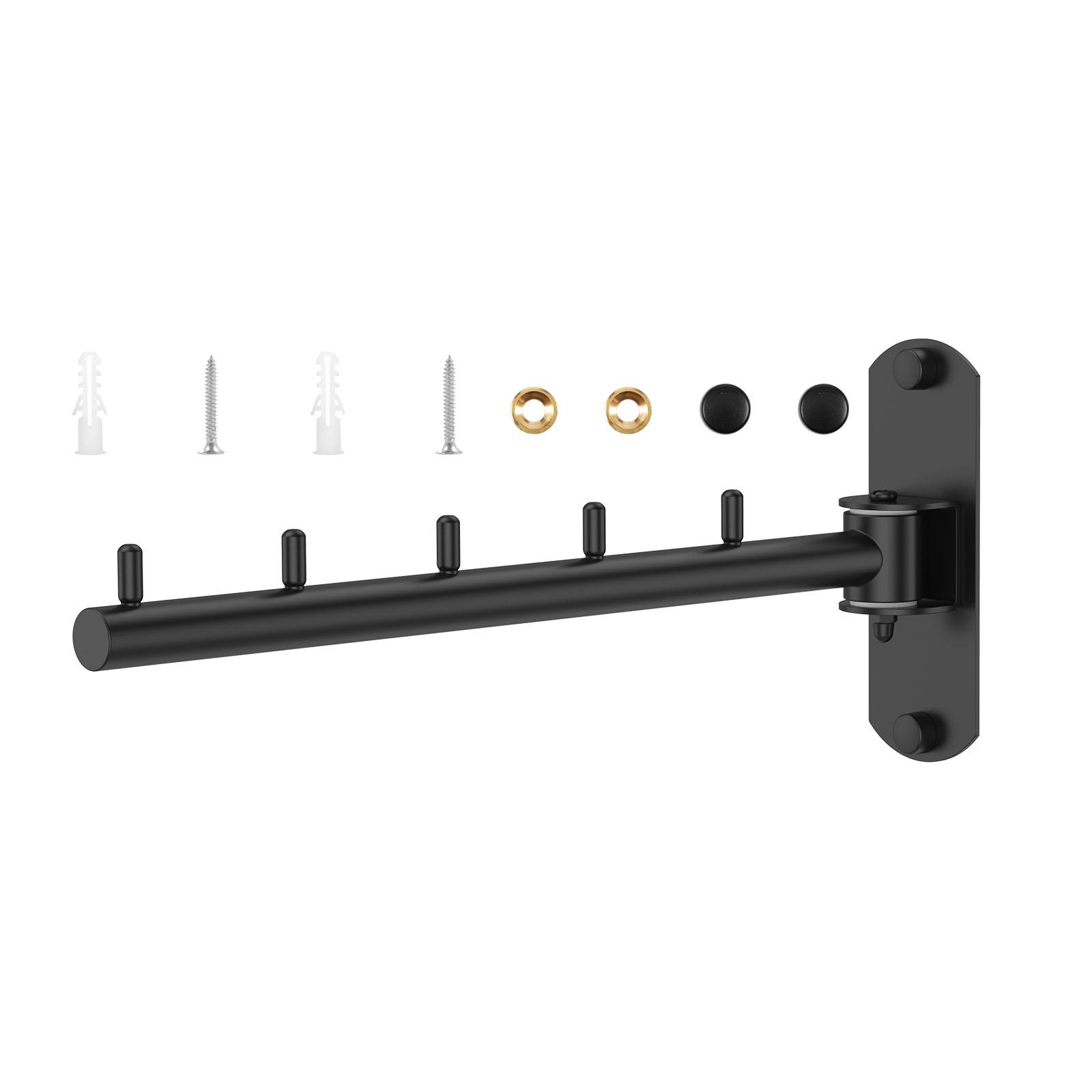 Foldable Clothes Rack Drying Clothes Hanger Stainless Steel Rotatable Wall Mounted Indoor Balcony Spa Saving