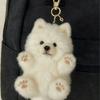 Cute Smiling Samoyed Pet-shaped Plush Keychain Can Be Hung on Bags and Keys, a Little Gift for Valentine's Day and Birthdays Gift