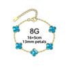 13MM Titanium Steel Four-leaf Clover Bracelet Small Fresh Fashion Petals 18K Does Not Lose Color Ladies Bracelet