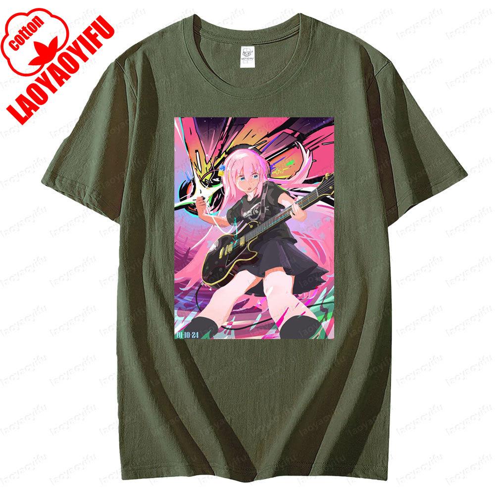 BOCCHI THE ROCK Role Printed Tshirt Cool Rock and Roll Lover Creative Short Sleeve Men Women Universal Summer Crewneck Tee Tops