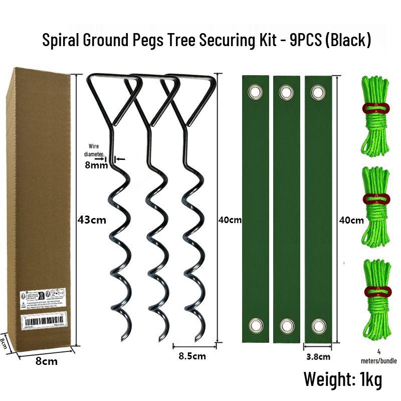 Spiral Tree Stake Kit - Heavy Duty Support Set