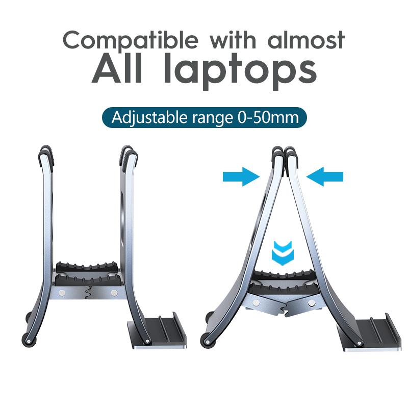 OATSBASF Vertical Laptop Stand Heat Dissipation Gravity Laptop Holder For MacBook Pro Air Xiaomi Tablet Aluminum Notebook Stand