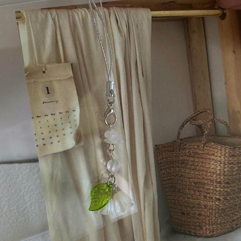 Fashionable Phone Lanyard Convallarial Pendant  Charming Bag Key  Accessories