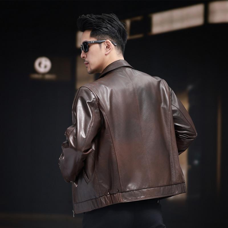 Осенняя кожаная куртка из козьей кожи — фото 4