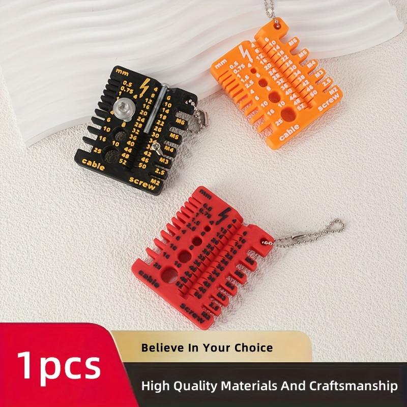 Wire and screw gauge measuring tool, standard double-sided ruler, compact and portable lightweight multifunctional ruler