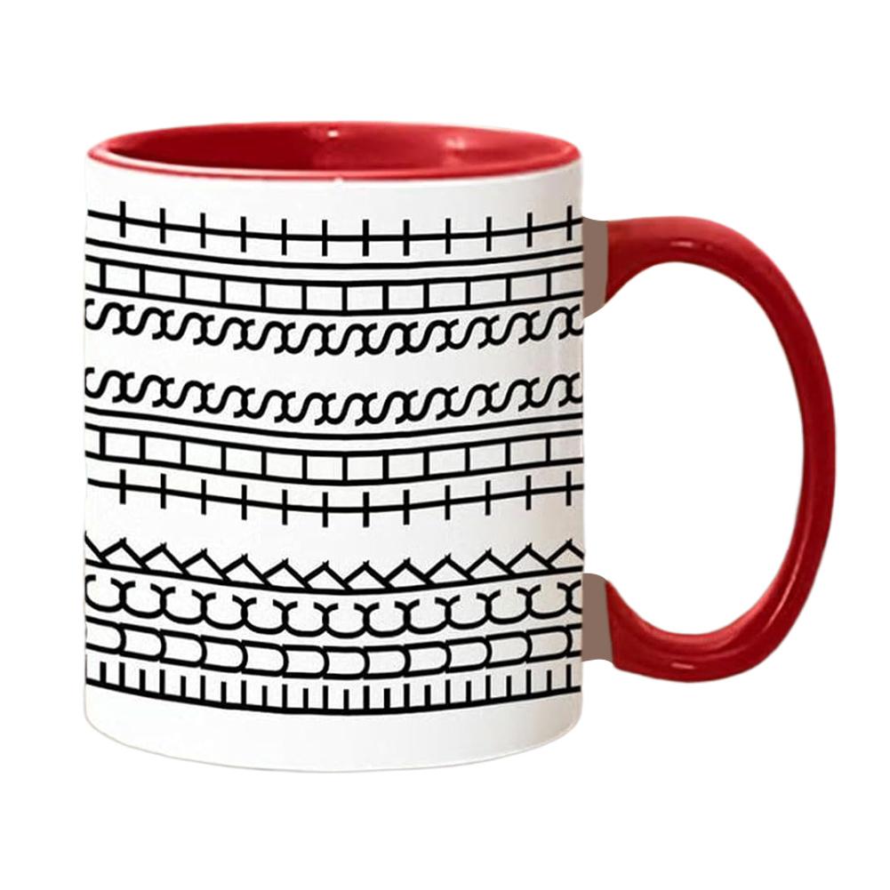 330ML High-end Coffee Mugs Hiddens Message Mug Microwave-Safe Drinkware Ergonomic Handle Ceramic Kitchen Hidden Message Coffee